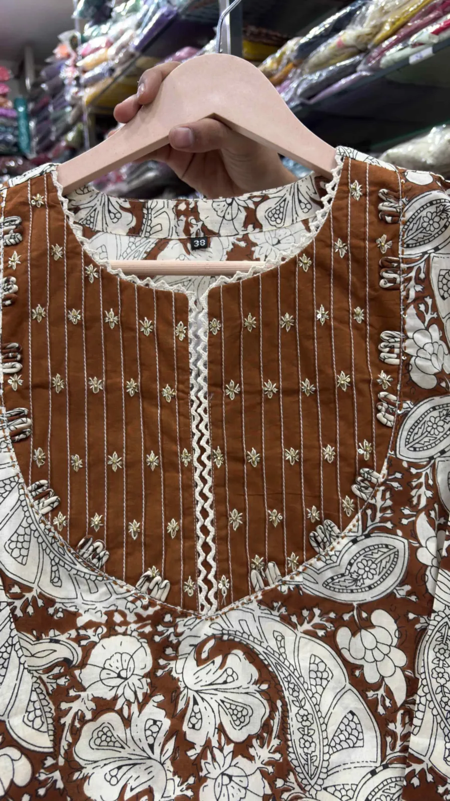 Earthy Brown Paisley Print 3-Piece Suit